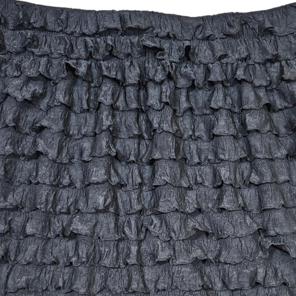 Black Ruffled Mini Skirt - Picture 5 of 5
